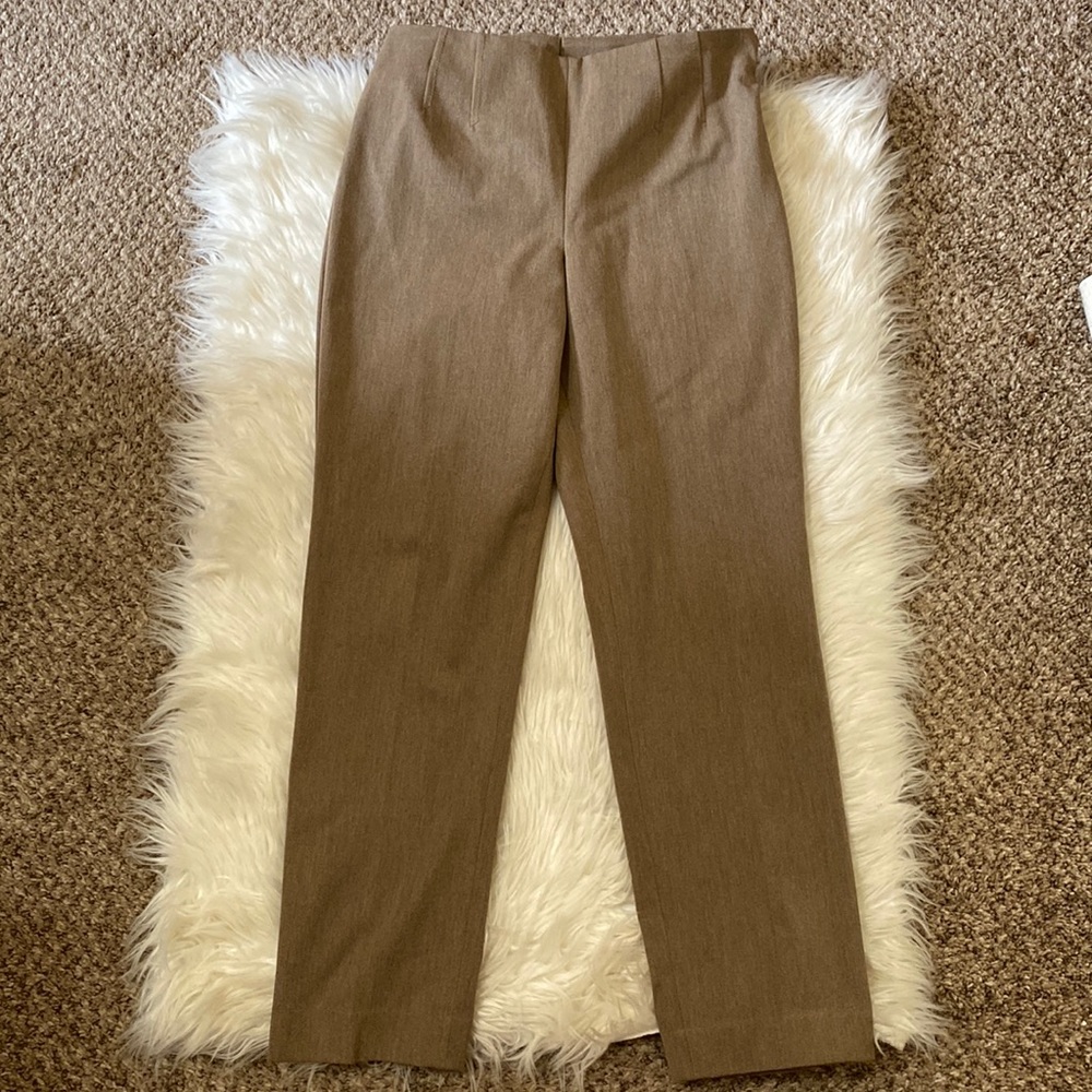 Camel Color Straight Leg Pants